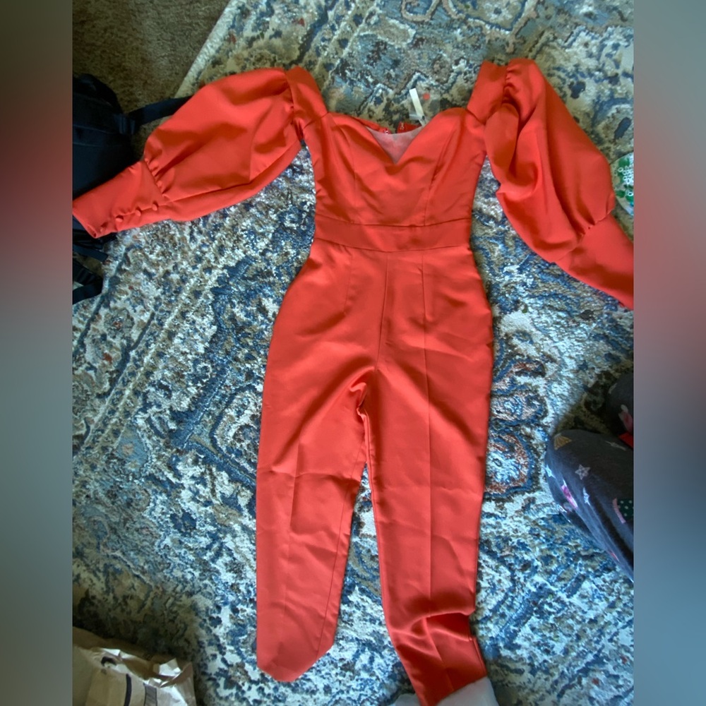 ASOS puff sleeve jumpsuit